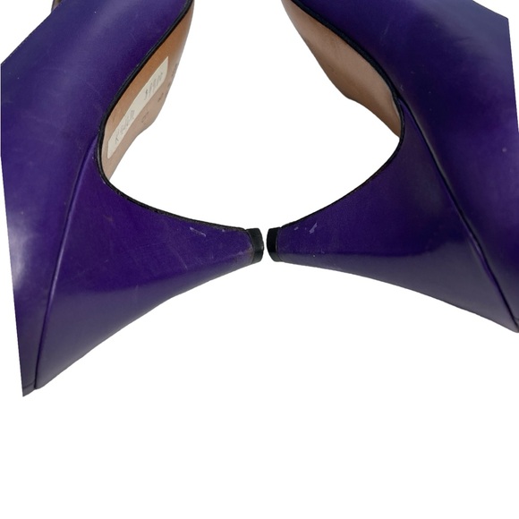 Amalfi vintage purple leather kitten heel women size 9B made in Italy - Picture 6 of 12